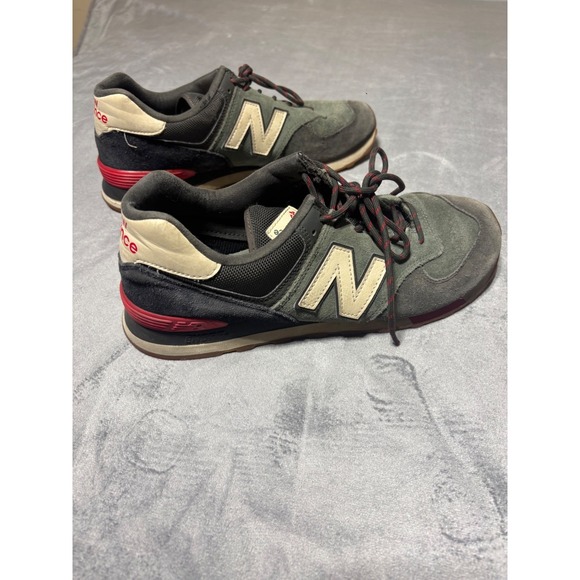 New Balance Other - New Balance 574 Mens 10.5 D Green Red Gum Seasonal Pack ML57JHR Wear
